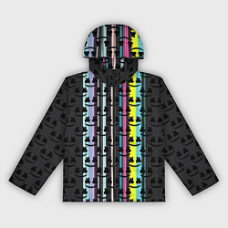 Ветровка с капюшоном женская Marshmello dj pattern line, цвет: 3D-черный