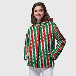 Ветровка с капюшоном женская Knitted pattern, цвет: 3D-черный — фото 2