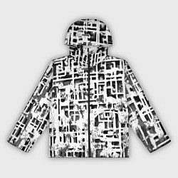 Ветровка с капюшоном женская Бело-чёрная абстракция, цвет: 3D-черный