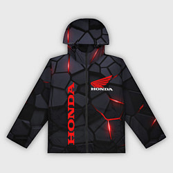 Ветровка с капюшоном женская Honda - плиты, цвет: 3D-черный
