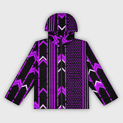 Ветровка с капюшоном женская Фиолетовые обои на чёрном фоне, цвет: 3D-черный