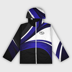 Ветровка с капюшоном женская Субару - белая волна, цвет: 3D-белый