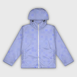 Ветровка с капюшоном женская Пиксельная клетка, цвет: 3D-белый