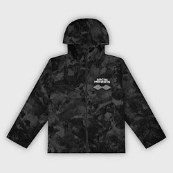 Ветровка с капюшоном женская Arctic Monkeys - серый тайдай, цвет: 3D-черный