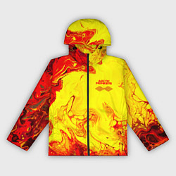 Ветровка с капюшоном женская Arctic Monkeys - ядовитые подтеки, цвет: 3D-черный