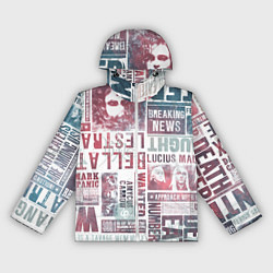 Ветровка с капюшоном женская Паттерн газеты - Гарри Поттер Сириус Блэк и Люциус, цвет: 3D-белый