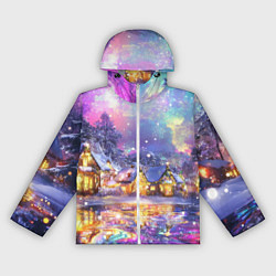 Ветровка с капюшоном женская Настроение рождества, цвет: 3D-белый