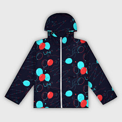 Ветровка с капюшоном женская Воздушные шары для праздника, цвет: 3D-белый