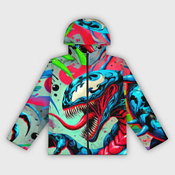 Ветровка с капюшоном женская Свирепый Веном - граффити, цвет: 3D-черный