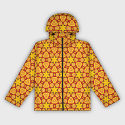 Ветровка с капюшоном женская Индийский орнамент, цвет: 3D-черный