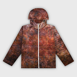Ветровка с капюшоном женская Абстракция - rusty wall, цвет: 3D-белый