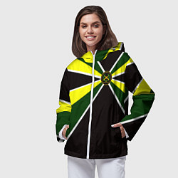 Ветровка с капюшоном женская Мотострелковые войска: шеврон без текста, цвет: 3D-белый — фото 2