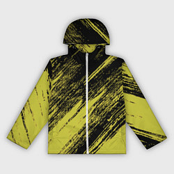 Ветровка с капюшоном женская The color is black and yellow, цвет: 3D-белый