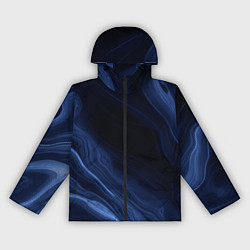 Ветровка с капюшоном женская Тёмный синий абстракция дымчатый, цвет: 3D-черный