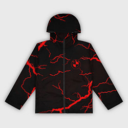 Ветровка с капюшоном женская BMW storm red color, цвет: 3D-черный