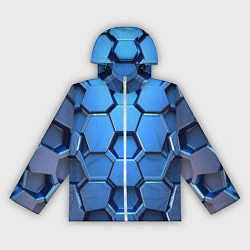Ветровка с капюшоном женская Синий бронежилет, цвет: 3D-белый