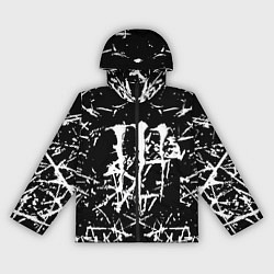 Ветровка с капюшоном женская Monster energy белые штрихи краско, цвет: 3D-черный