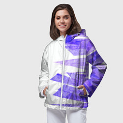 Ветровка с капюшоном женская Color white purple, цвет: 3D-белый — фото 2