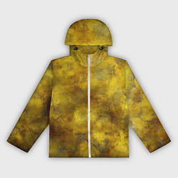 Ветровка с капюшоном женская Золотая ржавая текстура, цвет: 3D-белый