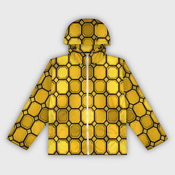 Ветровка с капюшоном женская Золотой паттерн, цвет: 3D-белый