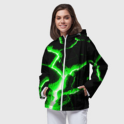 Ветровка с капюшоном женская Разлом, цвет: 3D-белый — фото 2