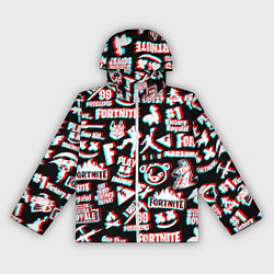 Ветровка с капюшоном женская Fortnite glitch game, цвет: 3D-белый