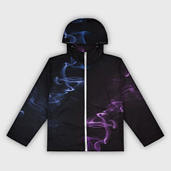 Ветровка с капюшоном женская Color black blue pink, цвет: 3D-белый