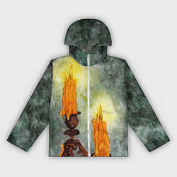 Женская ветровка Две горящие свечи в темноте