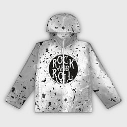 Ветровка с капюшоном женская Рок энд ролл, цвет: 3D-белый