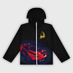 Ветровка с капюшоном женская Lamborghini Diverso - motorsport, цвет: 3D-белый