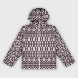 Женская ветровка Геометрический узор какао с молоком