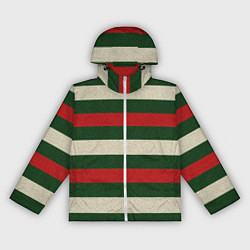 Ветровка с капюшоном женская Цветные лини текстура ткани, цвет: 3D-белый