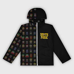 Ветровка с капюшоном женская South park half pattern, цвет: 3D-белый