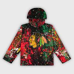 Ветровка с капюшоном женская Chicago Blackhawks NHL black, цвет: 3D-черный