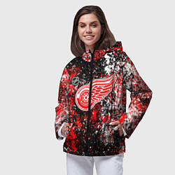 Ветровка с капюшоном женская Detroit Red Wings NHL black, цвет: 3D-черный — фото 2