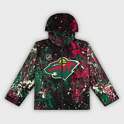 Ветровка с капюшоном женская Minnesota Wild NHL black, цвет: 3D-черный