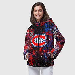 Ветровка с капюшоном женская Montreal Canadiens NHL black, цвет: 3D-черный — фото 2