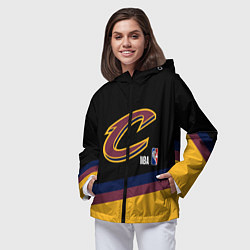 Ветровка с капюшоном женская Cleveland Cavaliers NBA basketball, цвет: 3D-черный — фото 2