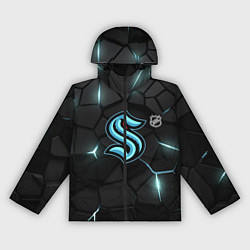 Ветровка с капюшоном женская Сиэтл Кракен - НХЛ хоккей, цвет: 3D-черный