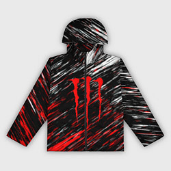 Ветровка с капюшоном женская Monster energy полосы красок, цвет: 3D-черный
