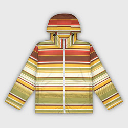 Ветровка с капюшоном женская Горизонтальные полосы, цвет: 3D-белый