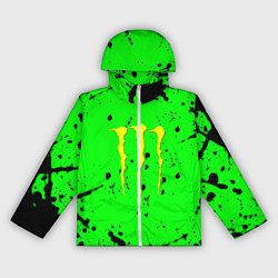 Ветровка с капюшоном женская Monster energy кислотные брызги, цвет: 3D-белый