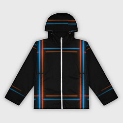 Ветровка с капюшоном женская Neon black red blue, цвет: 3D-белый