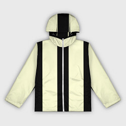 Ветровка с капюшоном женская Color black beige line, цвет: 3D-белый