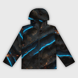 Ветровка с капюшоном женская Камуфляж с искрами и неоном, цвет: 3D-черный