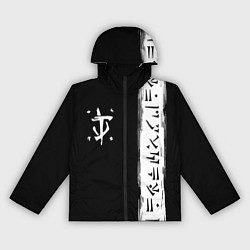 Ветровка с капюшоном женская Doom символы марса, цвет: 3D-черный