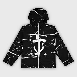 Ветровка с капюшоном женская Doom logo штрихи, цвет: 3D-белый