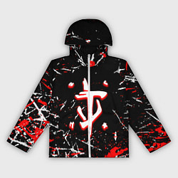 Ветровка с капюшоном женская Doom краски штрихи, цвет: 3D-белый
