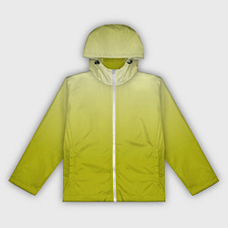Ветровка с капюшоном женская Градиент лаймовый, цвет: 3D-белый