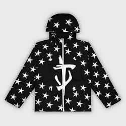 Ветровка с капюшоном женская Doom star, цвет: 3D-белый